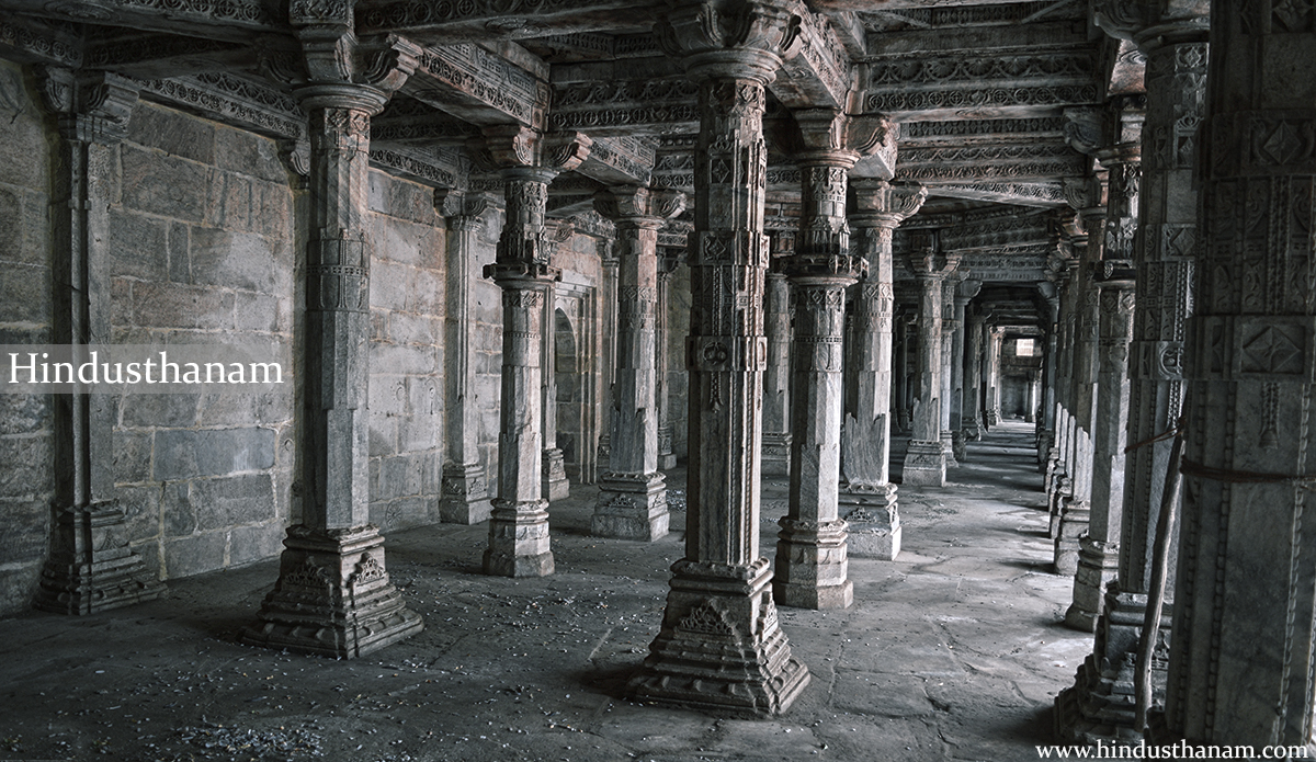 Pillars in Main compound of Topkhana/ Sanskrit school