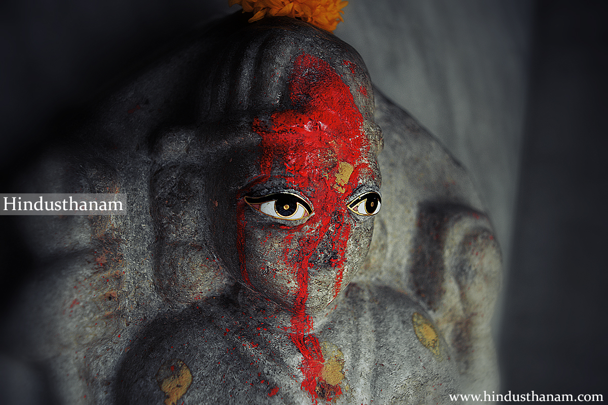 Lord Devi Ambika in a temple inside the entrance of Ranakpur