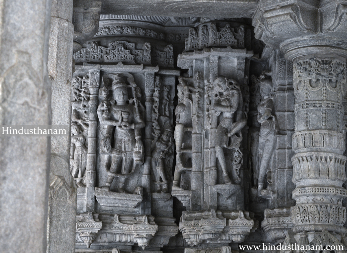 Sculptures Inside Chaumukha Jain Temple Ranakpur