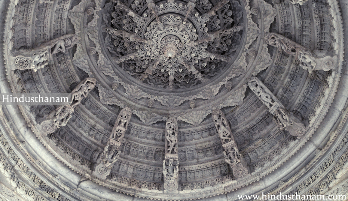 Sculptures Inside Chaumukha Jain Temple Ranakpur