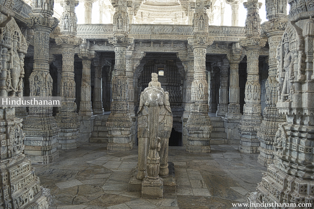 Sculptures Inside Chaumukha Jain Temple Ranakpur