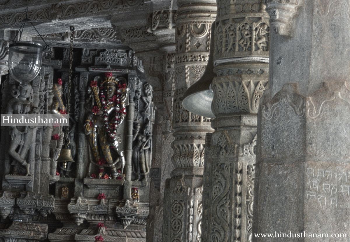 Sculptures Inside Chaumukha Jain Temple Ranakpur