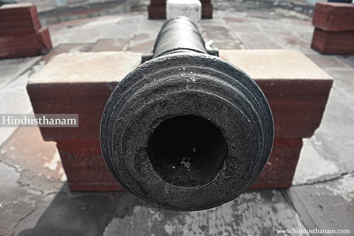 A cannon in Topkhana / Ancient sanskrit school