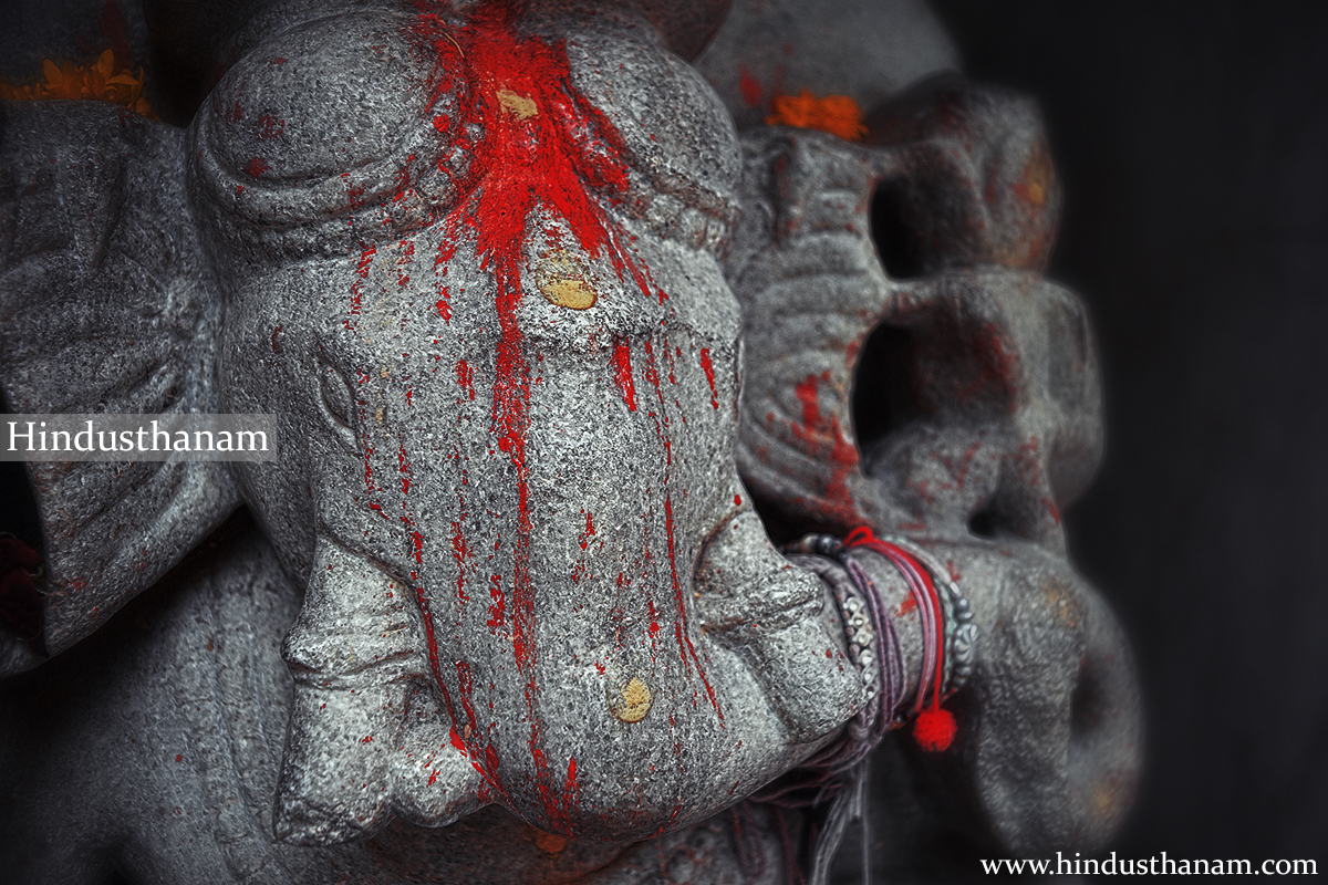 Lord Ganesha in a temple inside the entrance of Ranakpur